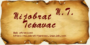 Mijobrat Tepavac vizit kartica